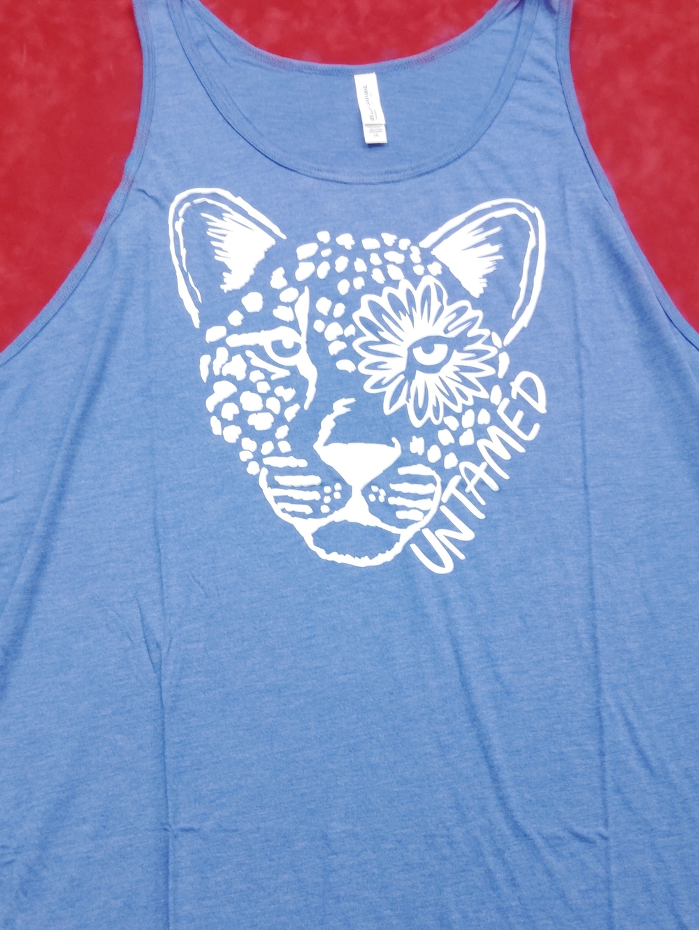 Bella Canvas Blue 'Untamed' Leopard Tank Top
